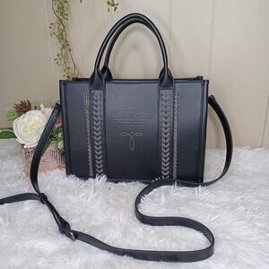 Montana West Whipstitch Concealed Carry Tote Black Bag Travel/Casual Occasion